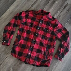 Men's S Eddie Bauer Fleece Lined Shirt Jacket Small in Buffalo Plaid